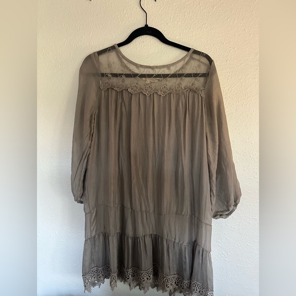 Prontomoda Giusy Silk Bohemian Dress - Picture 1 of 8